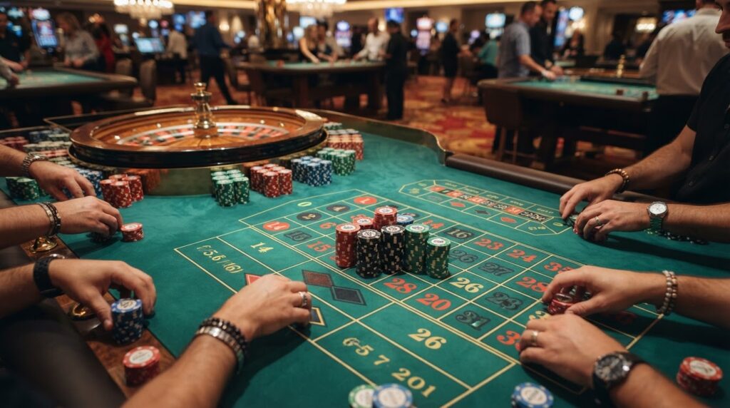 Bàn chơi roulette tại casino hiện đại đại diện cho các nền tảng giải trí trực tuyến uy tín