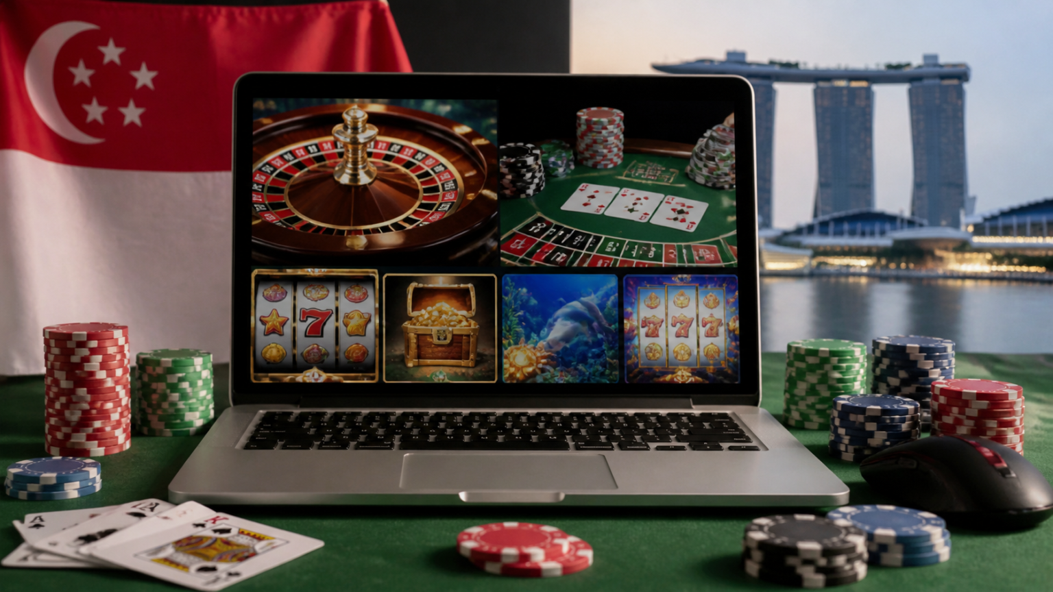 Singapore Casino Online: A Practical Guide for Players Casino gaming screen on a laptop and smartphone